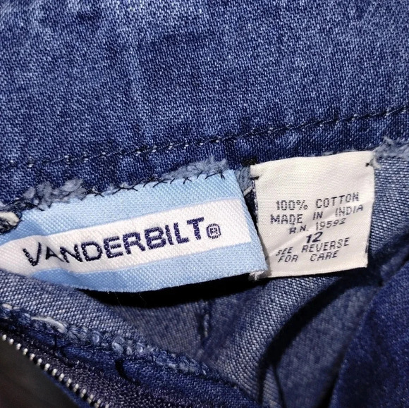 Vanderbilt Denim‎ Maxi Skirt Medium Blue size 12 Patchwork Y2K - Picture 5 of 6